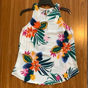 Floral Tank Blouse Size Small